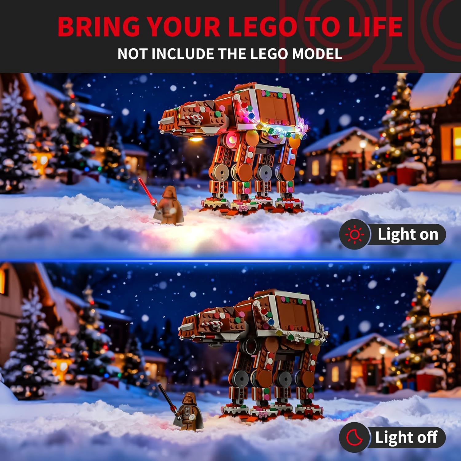 BRIKSMAX 2.0 Light Kit Compatible with Lego Star Wars Gingerbread at-at Walker 40806 Building Sets- LED Lighting Kits (Accessories Only), Cable-Hiding Tech for Display, Gifts & Collectors
