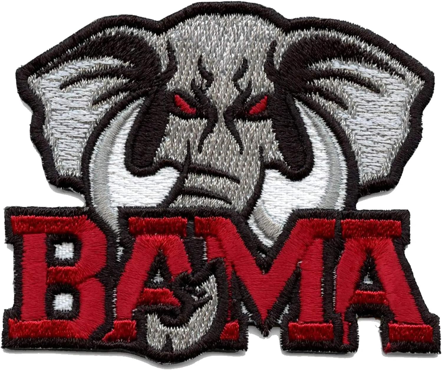 Alabama Elephant Patch BAMA Logo Iron On Embroidered