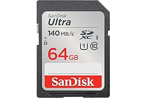 SanDisk 64GB Ultra SDXC Memory Card (Up to 140MB/S)