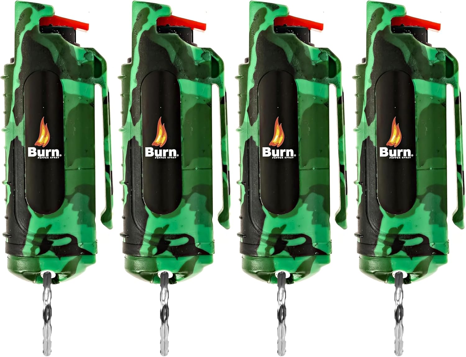 Burn Pepper Spray for Self Defense – 1/2oz Compact Pepper Spray for Women with Keychain, Maximum Strength, Police Grade with UV Dye, Ideal for Personal Safety, Joggers & Home Defense – Camo 4 Pack Burn Pepper Spray for Self Defense – 1/2oz Compact Pepper Spray for Women with Keychain, Maximum Strength, Police Grade with UV Dye, Ideal for Personal Safety, Joggers & Home Defense – Camo 4 Pack