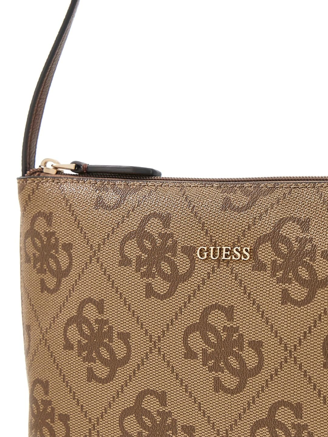 GUESS bolso shopper bolso de hombro con compartimento para portátil Power Play II Large Tech Tote Latte Logo/Brown marrón claro