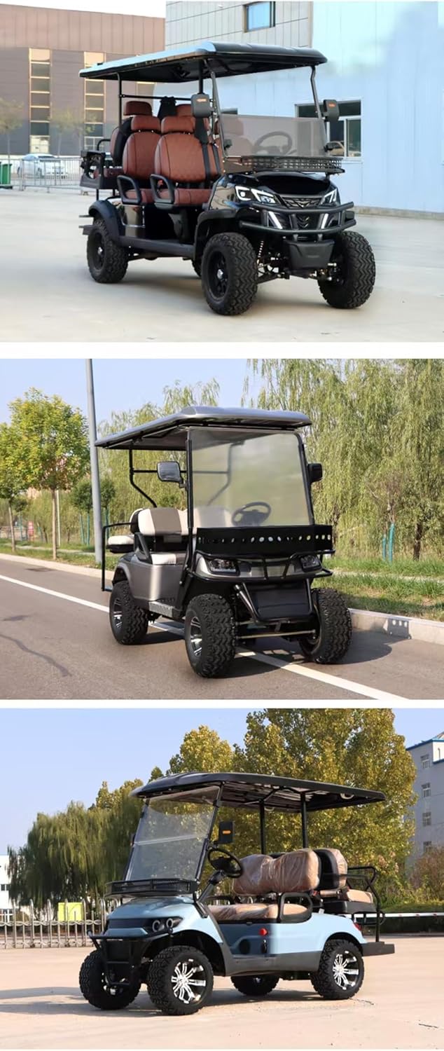 Cargo-Ready 4-Seater Electric Utility Cart – Integrated Lockable Storage for Property Maintenance, Tool Transport, and Site Inspection Rounds