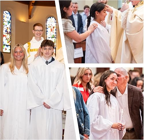 Miniatura 6 de IvyRobes Batas de coro mate para adultos, para iglesia, bautismo, juez, graduación, confirmación, oficiante, pastor