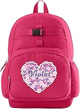 Let's Make Memories Kids Backpack for School - Personalized Back to School Supplies - Bookbag with Optional Lunch Box - Pink - Heart
