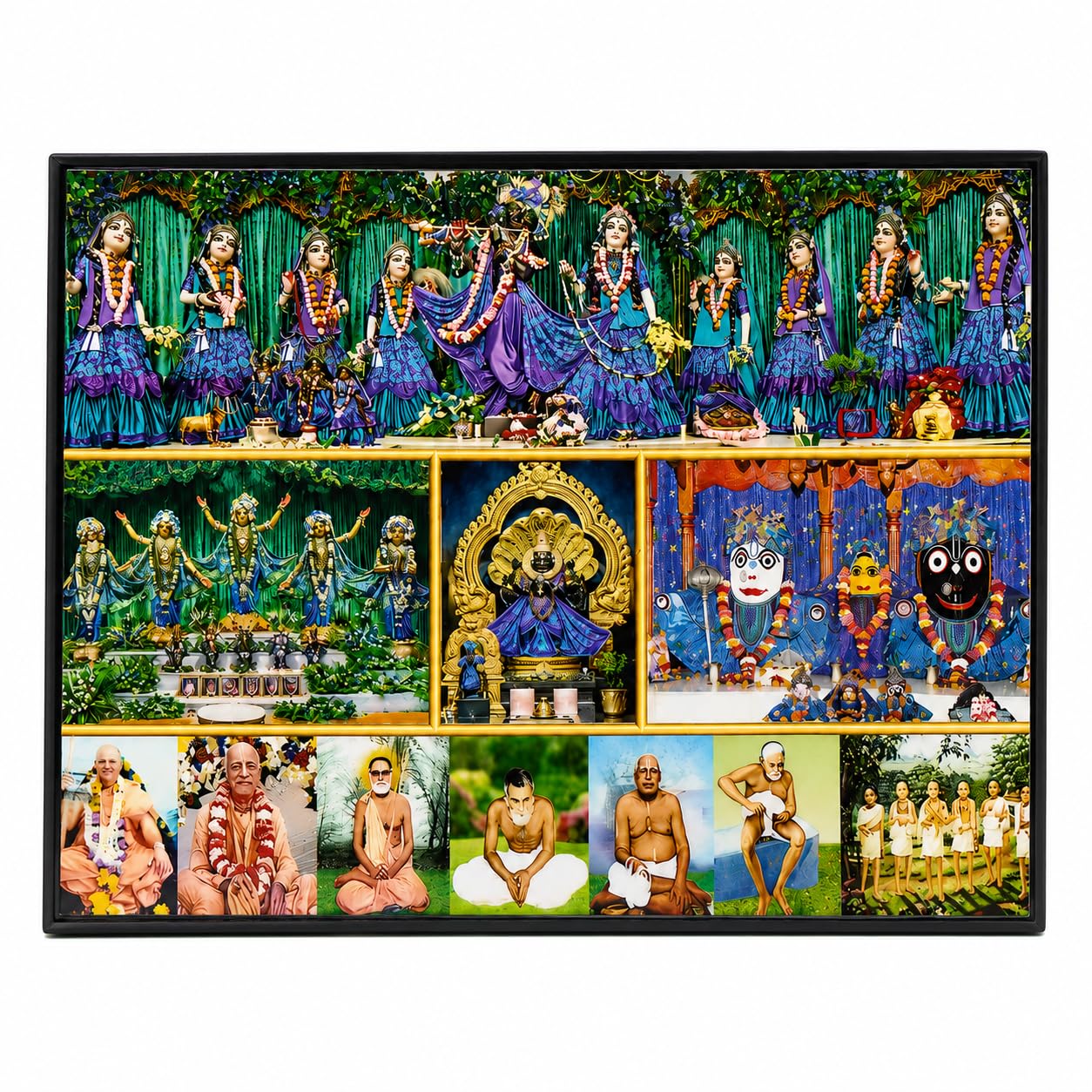Krishna Handicrafts ISKCON All in One Framed Painting 7 X 5 Inch, Home Decorative (Pack of 1) multicolor-image-39
