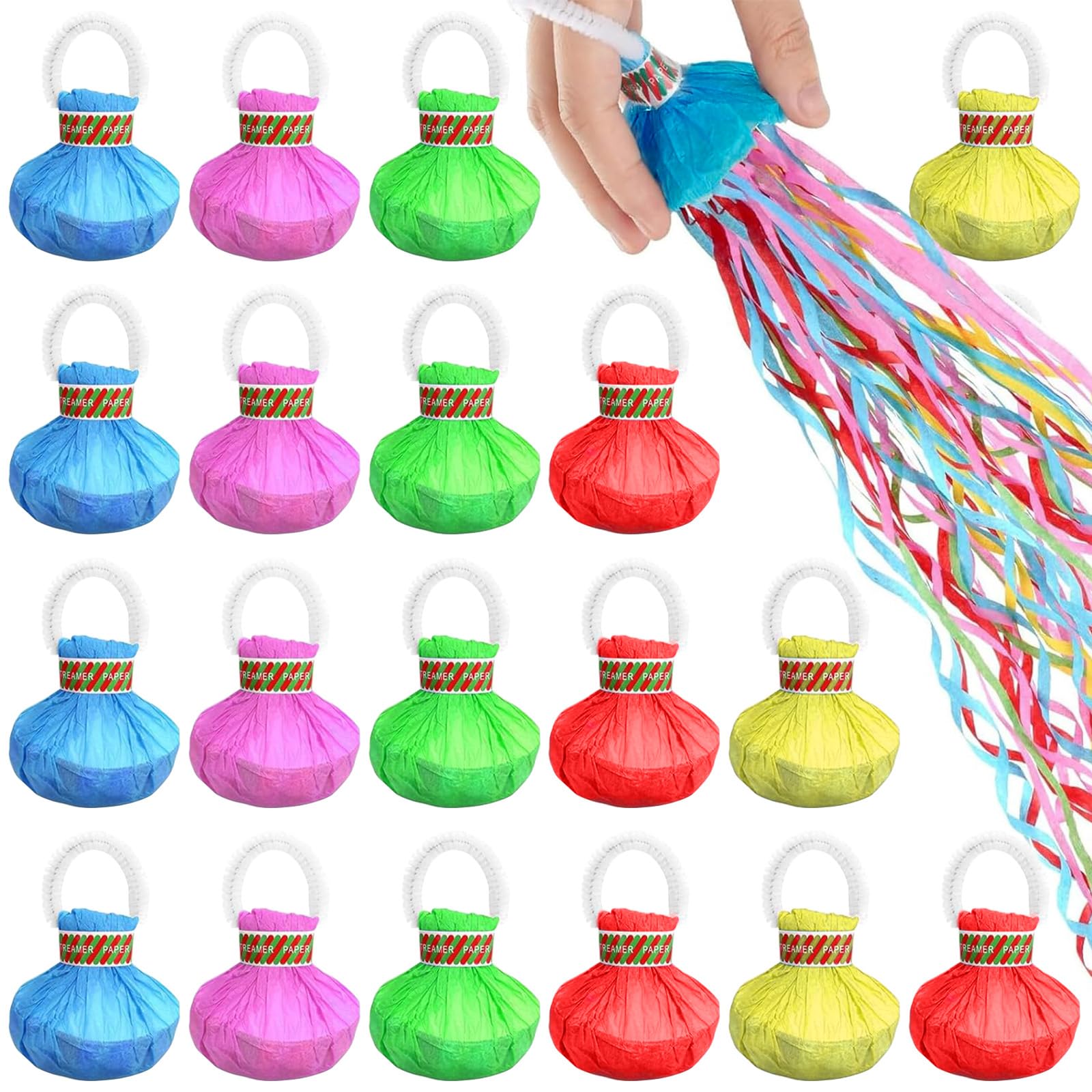 Lanceur Serpentin, Darryy 10 Pièces Serpentin Anniversaire, Bombe Serpentin Fete, Serpentin Nouvel An, Serpentin Mariage, Stelle Filanti Per Feste, Créer Une Ambiance Sympa (Blanc