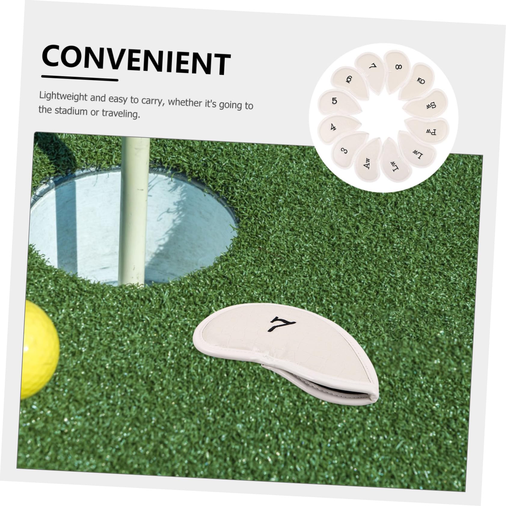 12 Piezas Fundas para Palos de Golf de Protectores Resistentes al para Driver Fairway y Putter Cierre Seguro Diseño y Elegante Accesorios para Golfistas