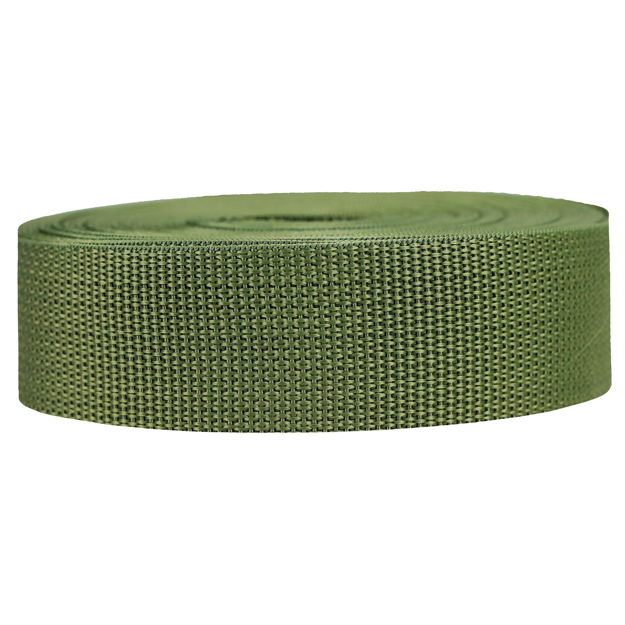 Strapworks Lightweight Polypropylene Webbing - Poly Strapping for Outdoor DIY Gear Repair, Pet Collars, Crafts – 1.5 Inch x 10 Yards - Olive Drab