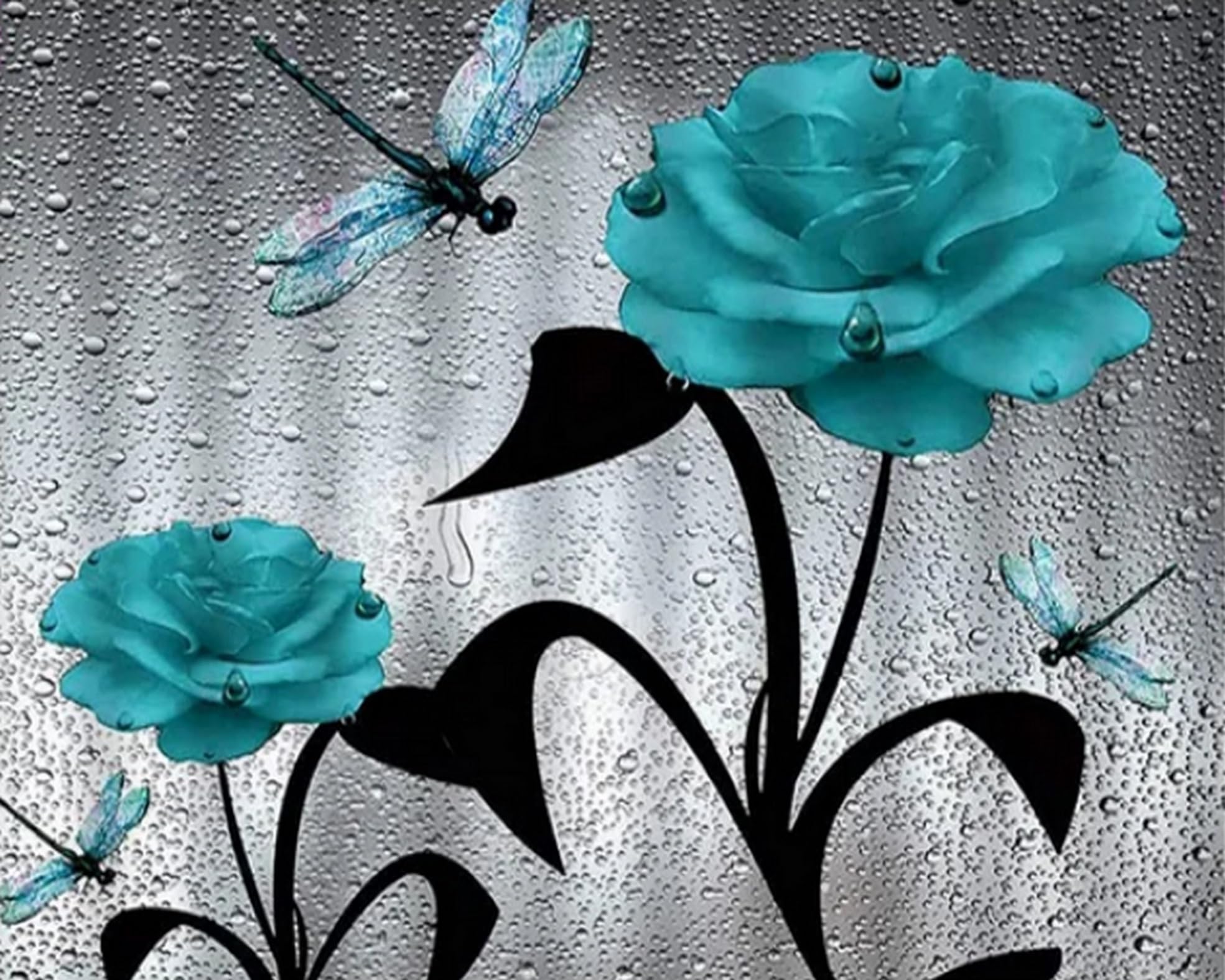 Brennora Cross Stitch Kits For Adults Dragonflies 11Ct Pre-Printed Stamped Embroidery Kit Diy Handmade Home Wall Décor 40X50cm