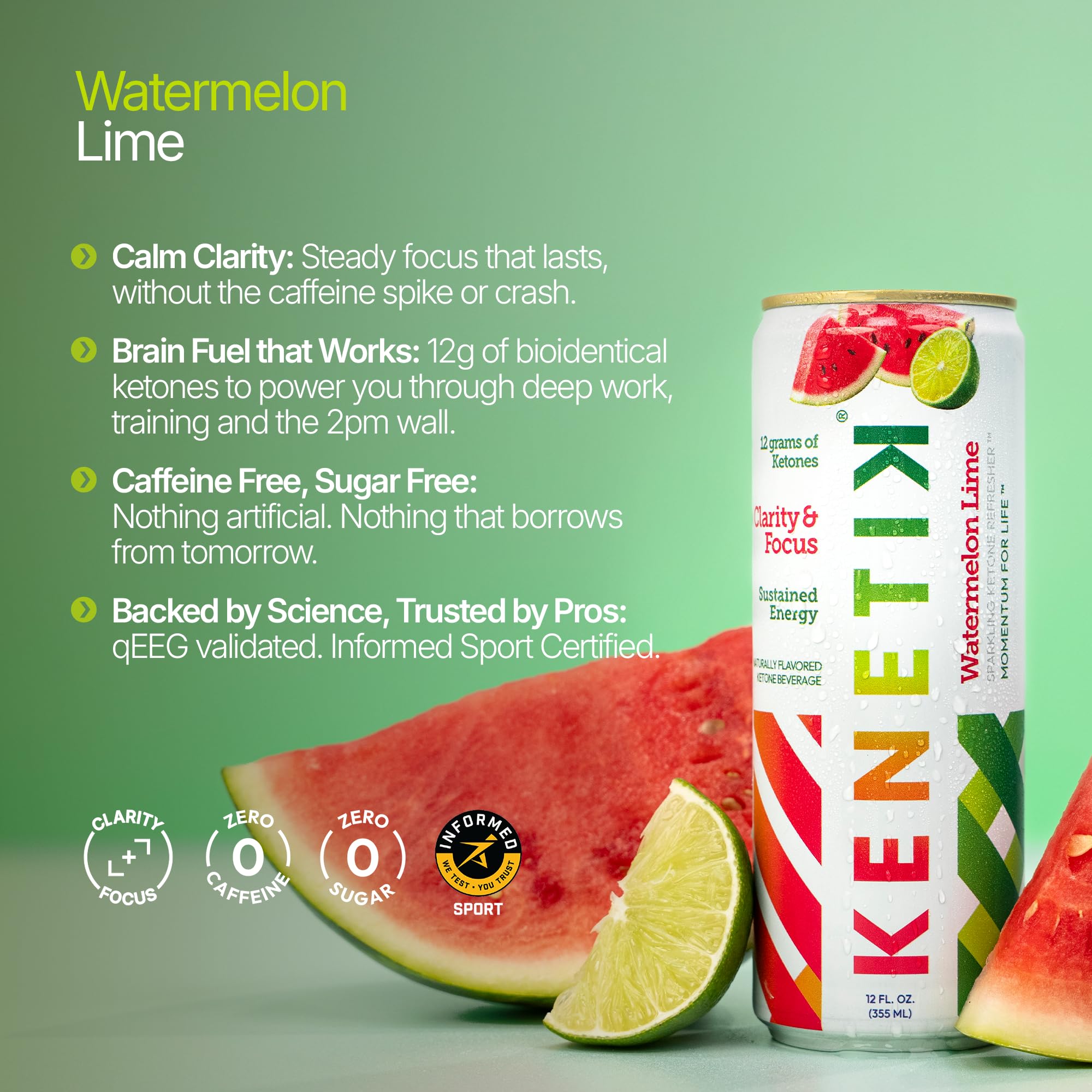 Amazon.com : Kenetik Ketone Focus Drink - Plant-Based D-BHB