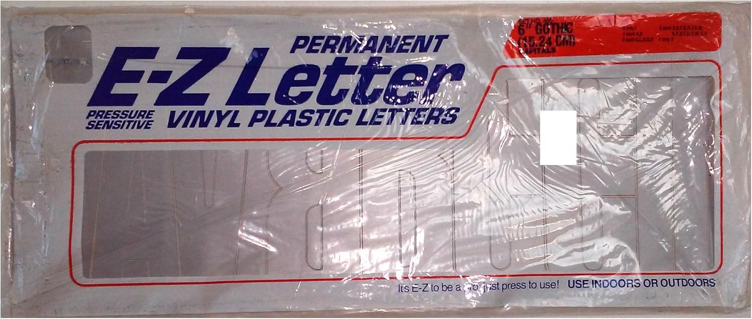 Amazon.com: E-Z Letter, Permanent, Super Stick, Pressure Sensitive ...