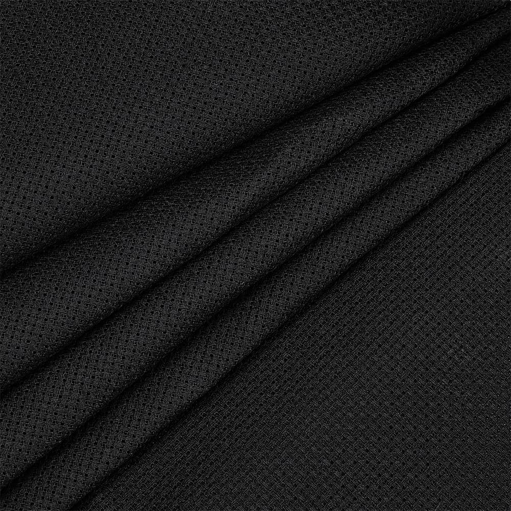 OLYCRAFT 1.6x1 m 14 CT Großer Kreuzstich-Stickstoff Schwarzer Kreuzstich-Stoff Klassischer Reserve-Kreuzstich-Aida-Stoff Baumwolle Einfarbiger Kreuzstich-Stoff Für Heimwerkerarbeiten