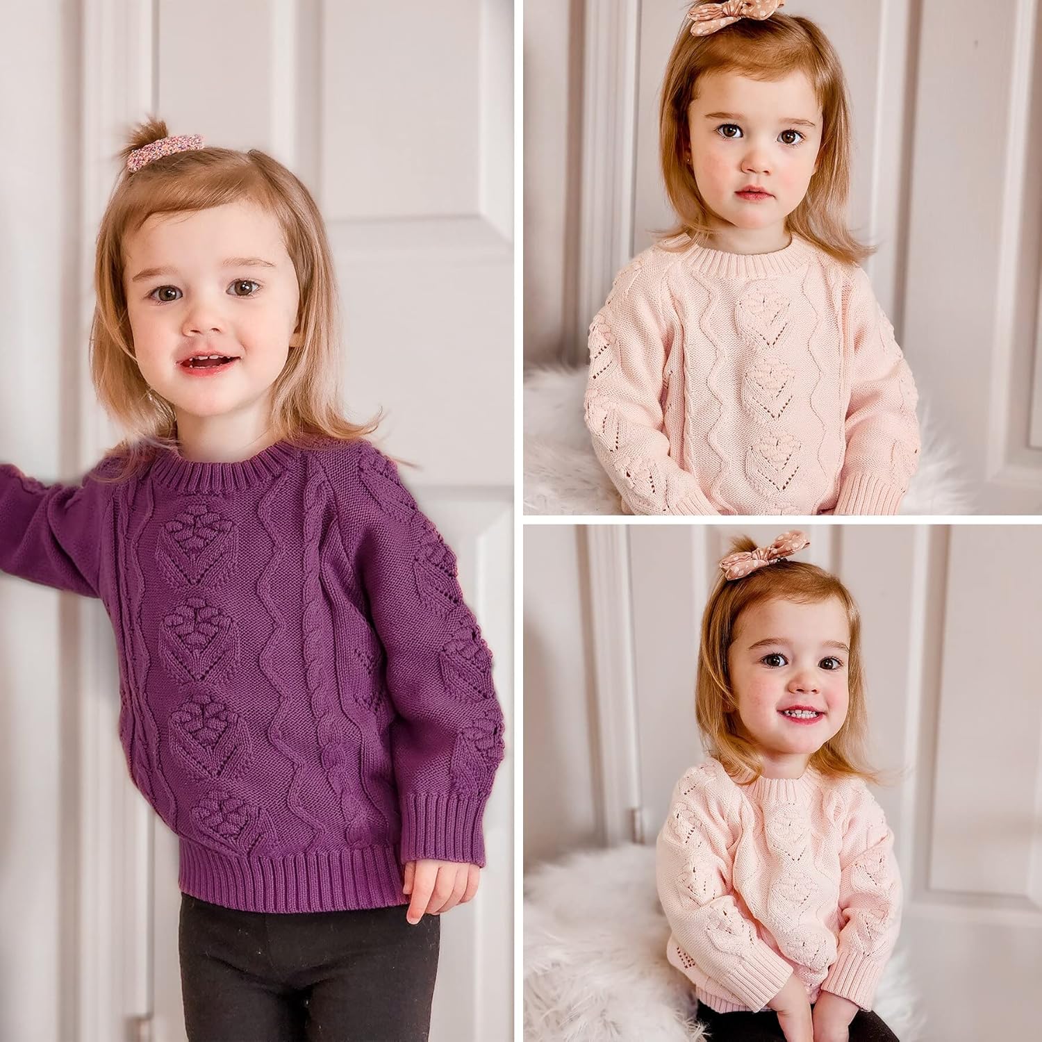 Simplee kids Baby Pullover Sweater Valentines Outfit Love Embroidery Knit Sweaters Coat for Autumn Fall and Winter - Image 6