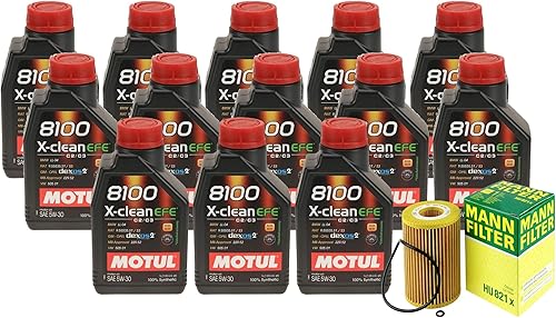 13L Motul 8100 XCLEAN EFE 5W30 Mann Kit de aceite para motor Sprinter 3500 3.0 Turbo para Dodge Sprinter 3500 3.0L V6 Turbocharged Diesel FI 5
