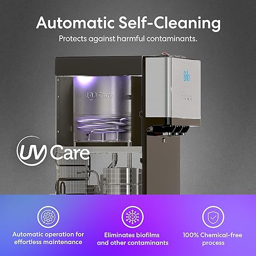 Miniatura 7 de Brio - Dispensador de agua con refrigerador, de carga inferior, con autolimpieza, edición limitada, 3 ajustes de temperatura, agua caliente, fría