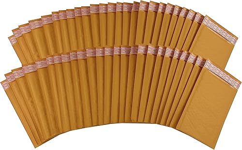 Miniatura 2 de Tienda Basics Sobres de burbujas Kraft de 6 x 10 pulgadas (tamaño interno 5.75 x 9 pulgadas), paquete de 50 unidades