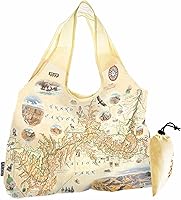 Vista 19 de Xplorer Maps Bolsa con asas – Bolsa de compras reutilizable para comestibles, plegable y lavable de nailon, resistente y compacta