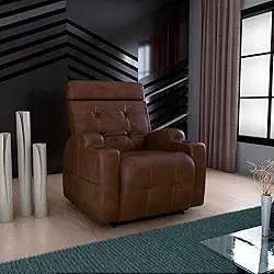 Poltrona Do Papai Reclinável Elétrica Com Usb e Porta Copos - Cherokee (Corino Marrom Whisky)