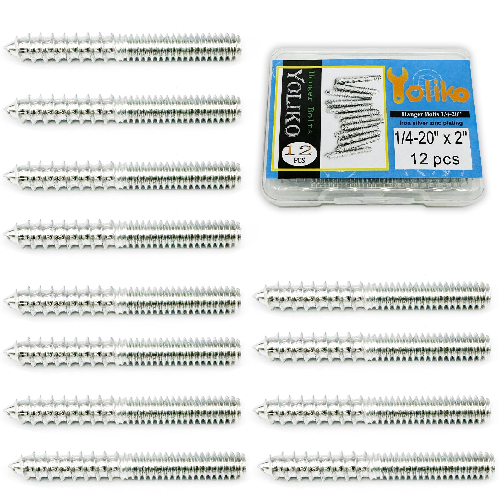 8 Pack 3/8-16 Hanger Bolts - Furniture Assembly -14