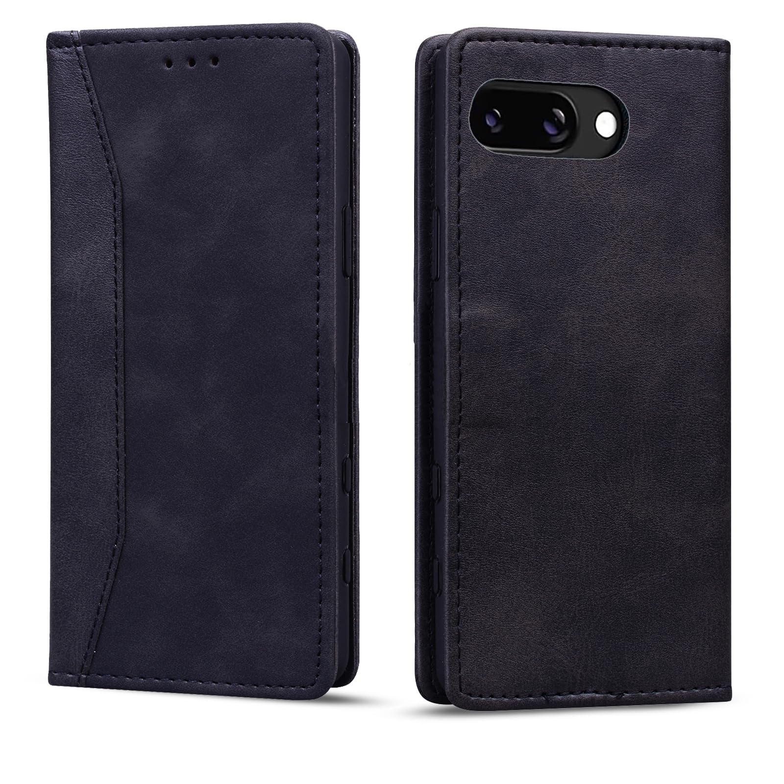 Torske Google Pixel 9a スマホケース ピクセル9a 手帳型ケース Pixel9a ケース Pixel9a カバー グーグルピクセル9aケース 手帳型 内蔵マグネット開閉式 ベルトなし ぐーぐるぴくせる9aケース カードポケット 防水 折り畳み式 横置き機能 便利 Google Pixel 9a ケース 手帳型 携帯ケース (ブラック)