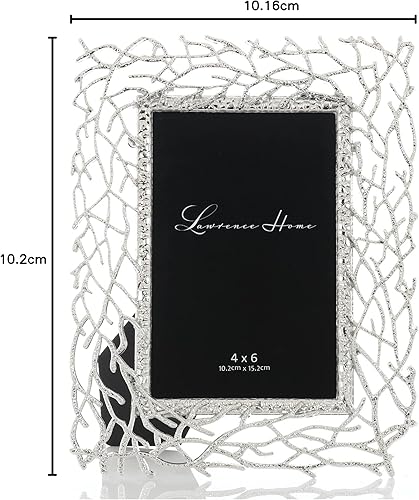 Miniatura 5 de Lawrence Frames Marco de rama plateada, 4x6