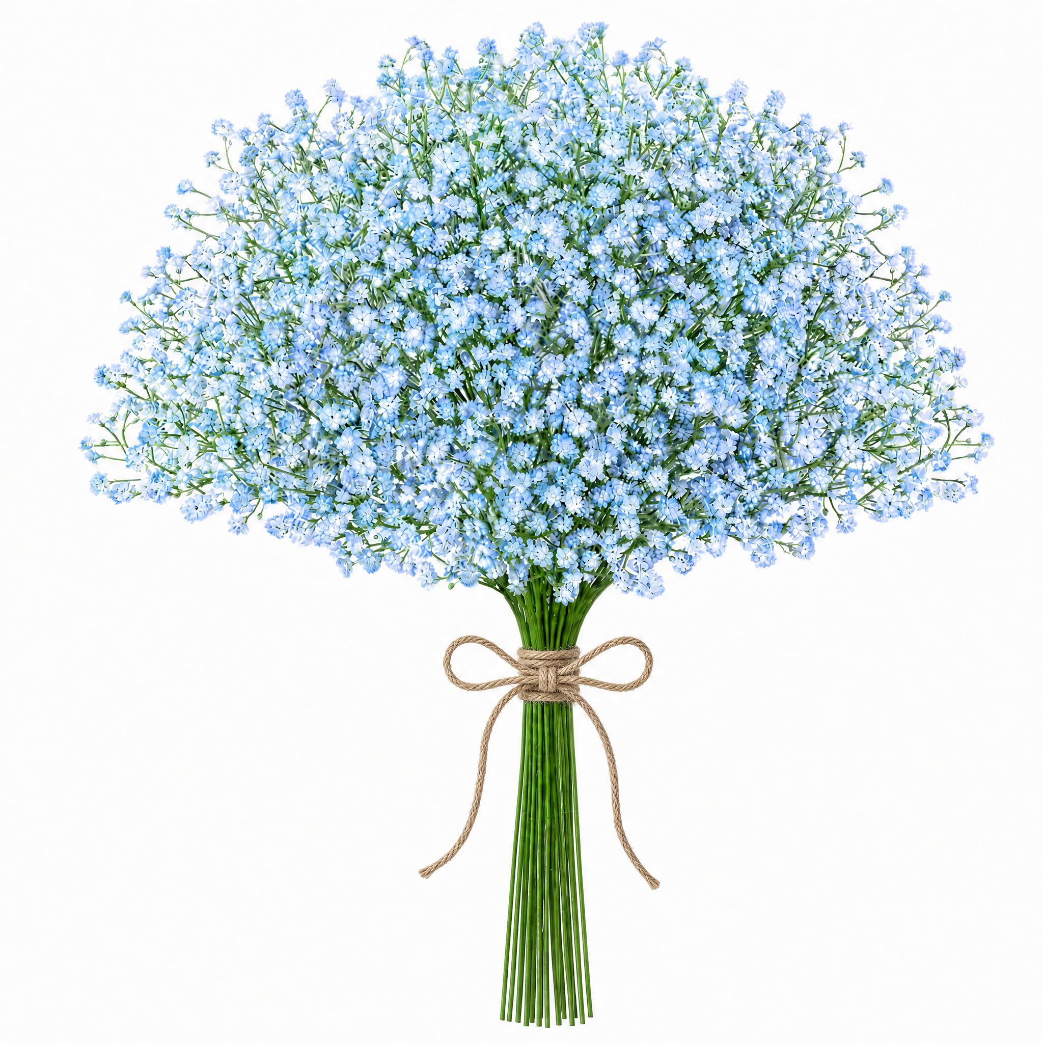 PNSXING Artificial Gypsophila Blue Baby Breath, 12 Pcs