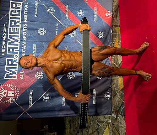 Miniatura 9 de Harcos Cinturón de levantamiento de pesas de cuero de grano completo de 0.512 in para hombres y mujeres, cinturón de gimnasio de primera calidad