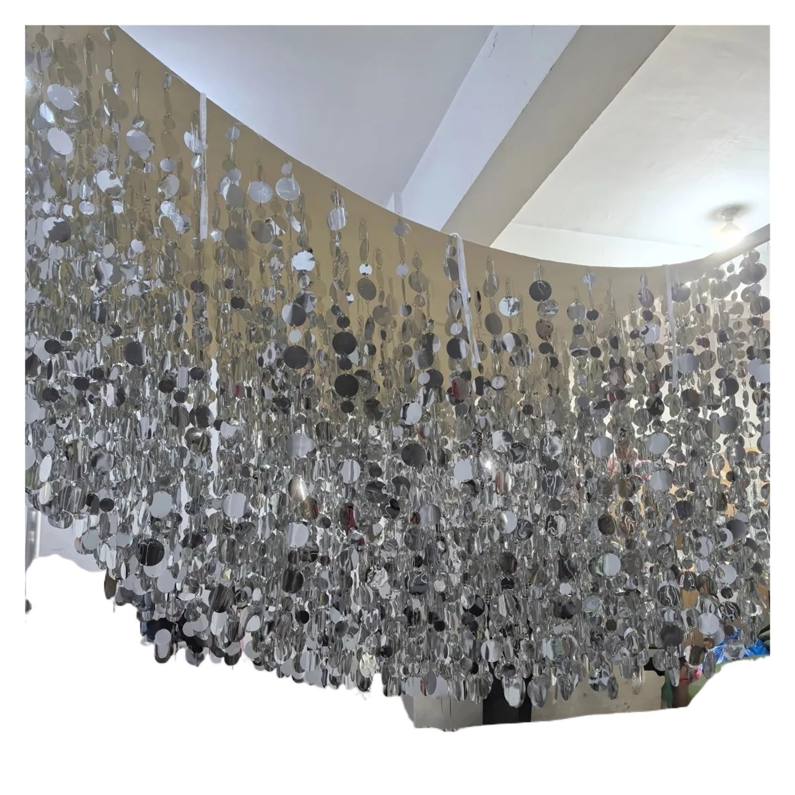 Cortina de cuentas lentejuelas, decoración techo, telón fondo, pared, boda