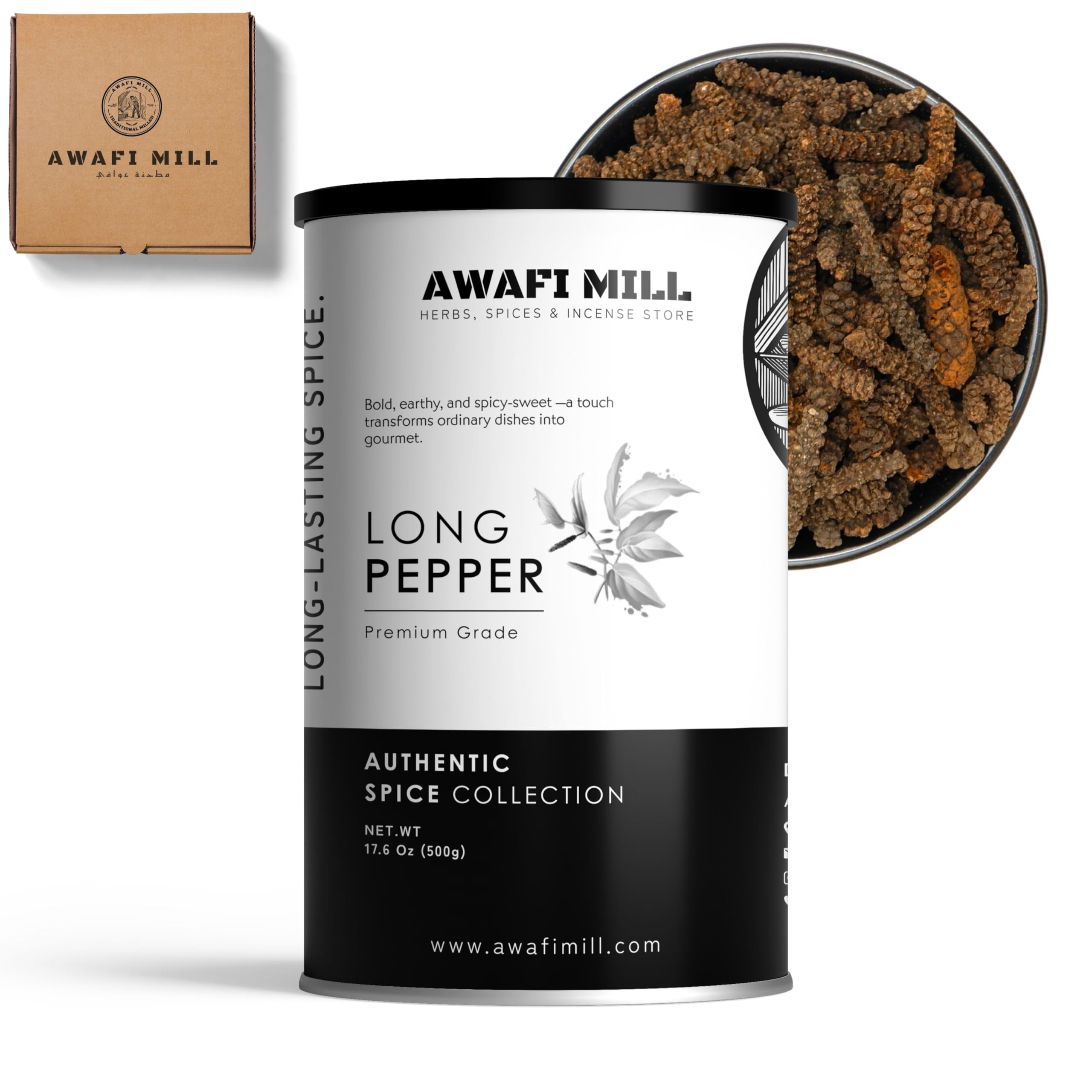 Long Pepper (Pippali/Thippilli, Piper longum) | Aromatic Pepper Spikes for Curries - 500 g | 17.6 Oz