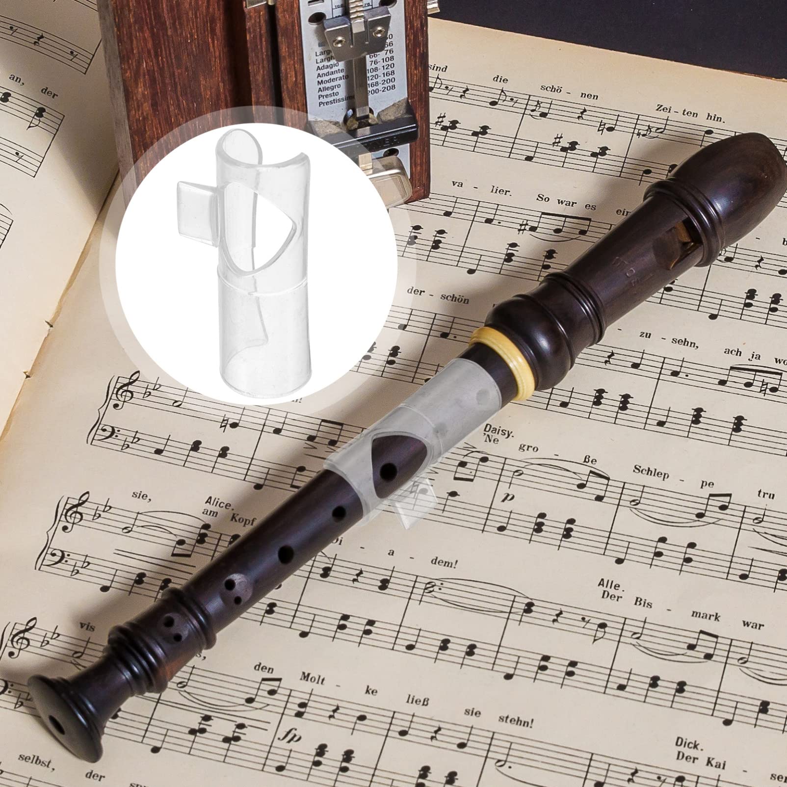 Milisten 4 Stück Flötenmundstück Hilfsmundstück Flöte Liefern Flöte Ersetzen Instrumententeile Langlebiges Flötenhilfe Flötenkopf Ersatzkopf Nylon Musik