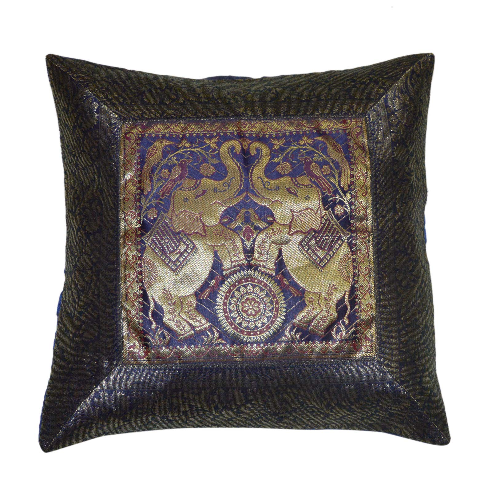 Federa per cuscino rotonda con motivo mandala bohémien da 43 cm Federa