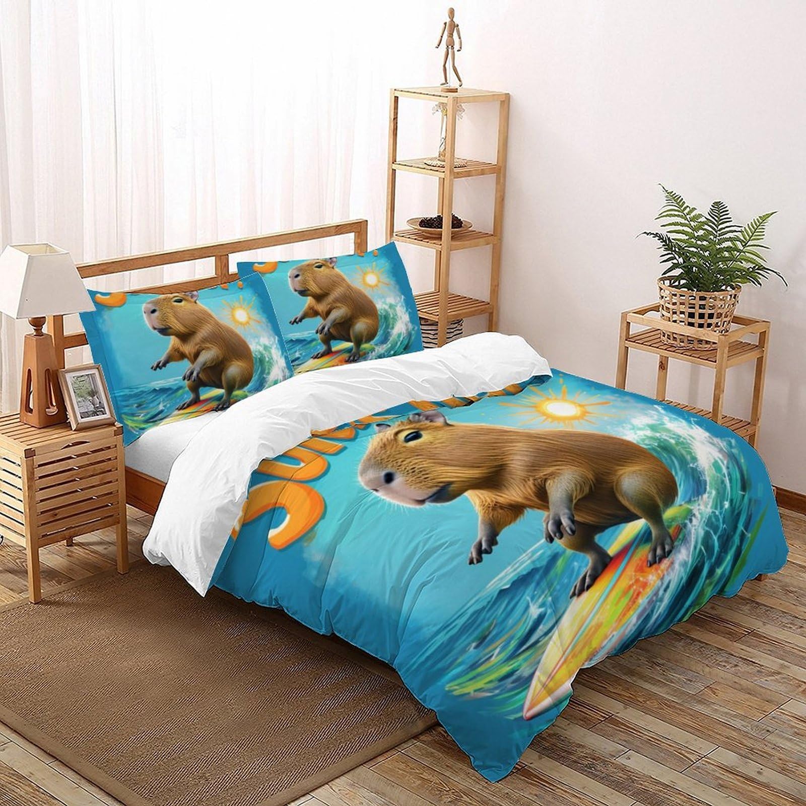 Housse de couette ensemble 3D garçon 220x240 douce avec fermeture éclair pour lit King