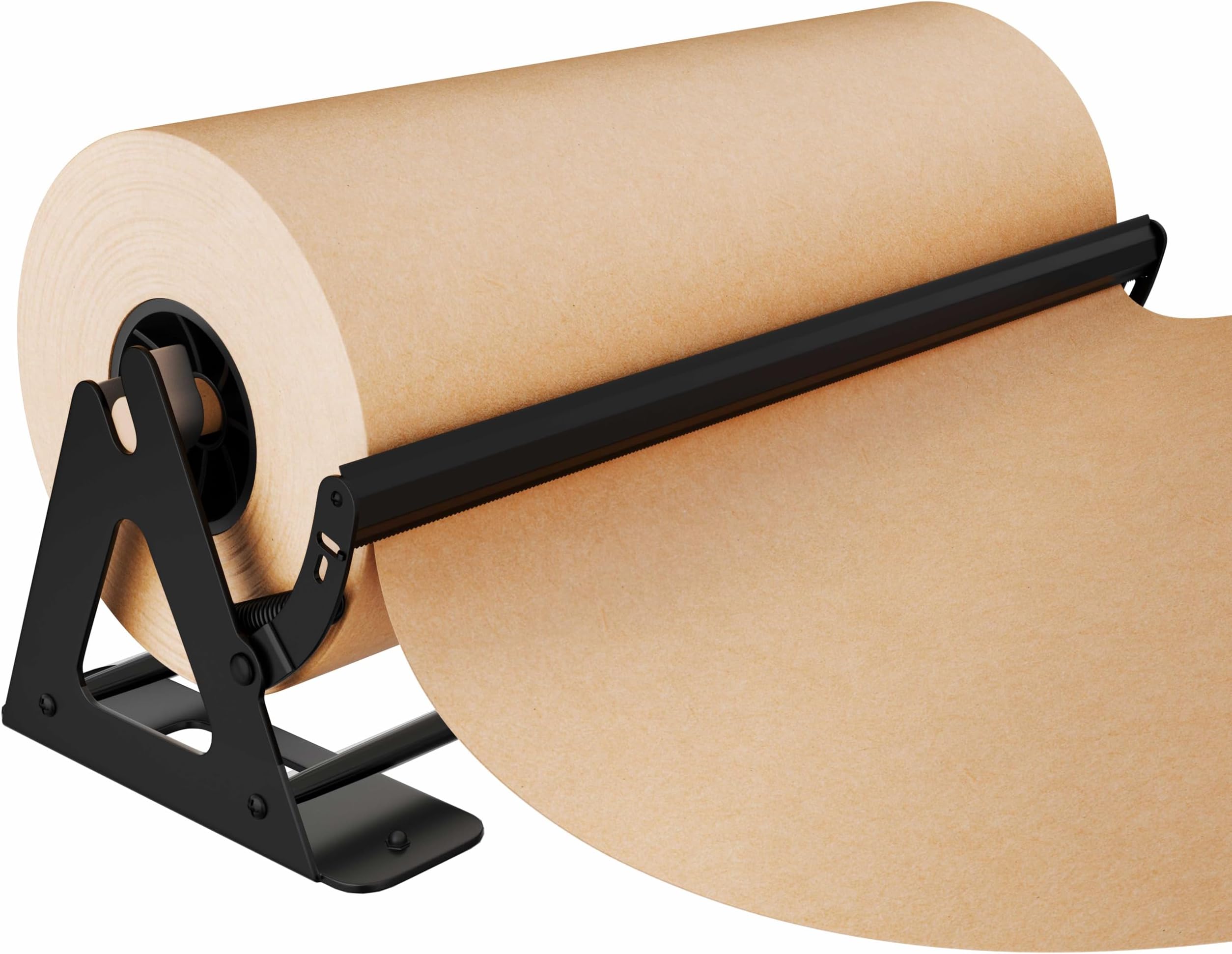24 Inch Paper Roll Dispenser and Cutter - Heavy-Duty Wall Mountable, Non Slip Tabletop - Kraft, Freezer, Butcher Paper - Up to 1000ft Rolls