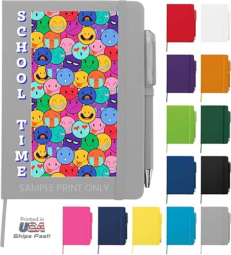 Miniatura 6 de Cuaderno personalizado con nombre, texto o logotipo, diario personalizado de 100 páginas, 5 x 7 pulgadas, tapa dura y bolígrafo de cuero sintético,