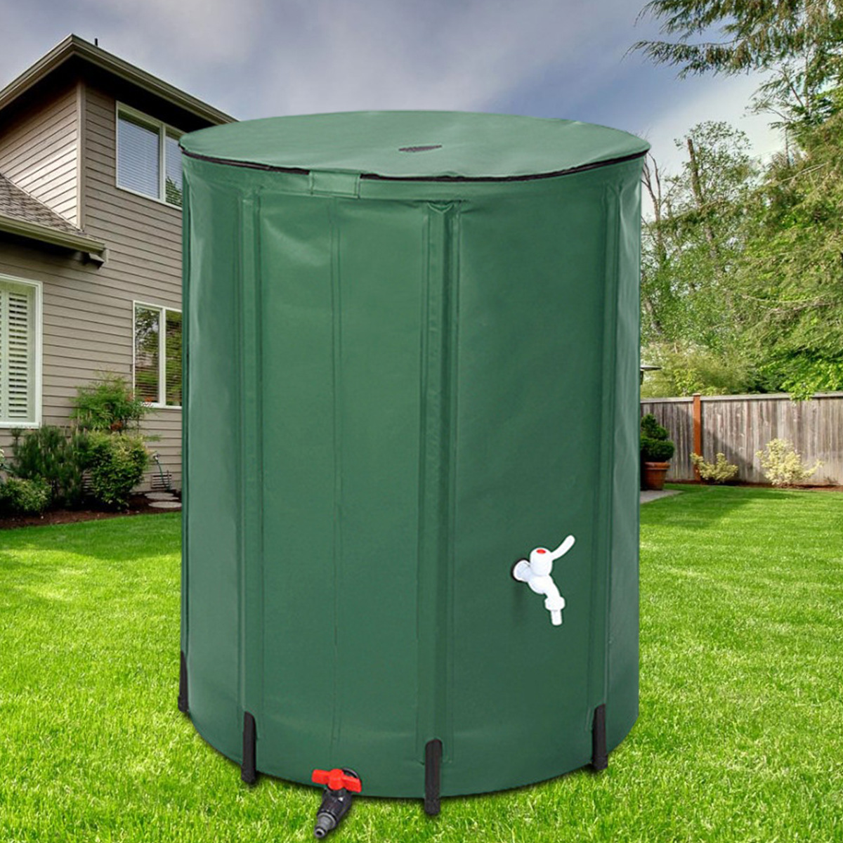 Amazon.co.jp: FTWIND雨水タンク 家庭用 50L～1000L選択可能 集水器