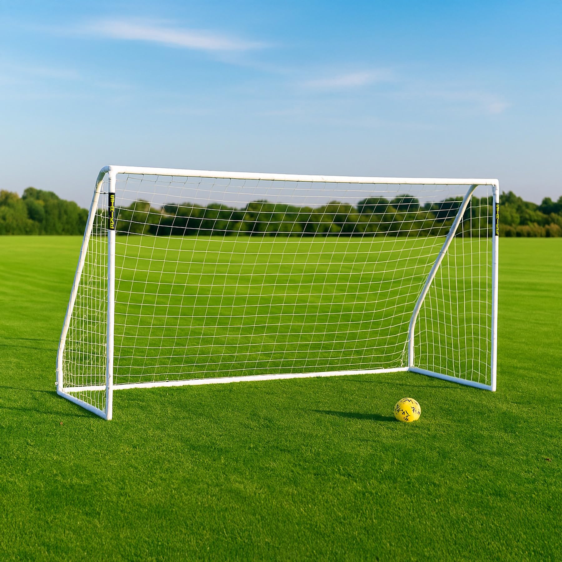 JSH Football Goal | All Weather UPVC Football Goals | Kids Garden Target Net Posts | Easy Assemble | Perfect for Training, Practice & Play | 8ft x 4ft, 8ft x 6ft or 12ft x 6ft (12ft x 6ft)