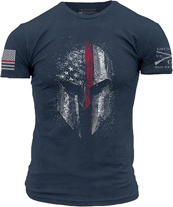Grunt Style Red Line Spartan Men's T-Shirt
