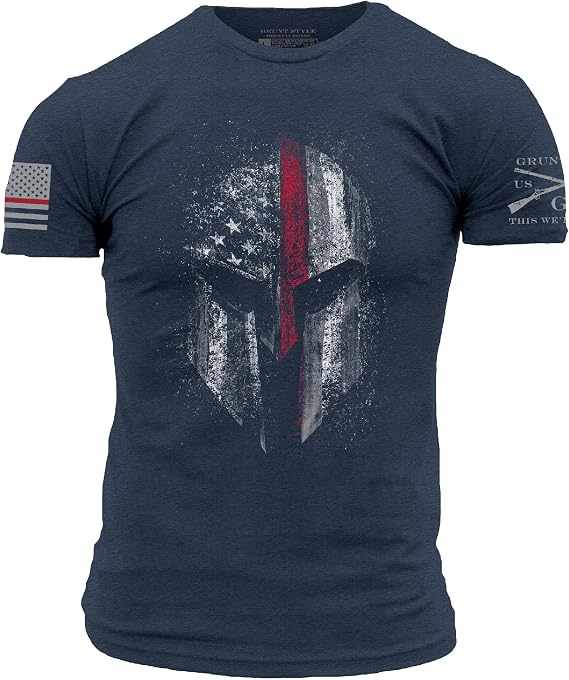 Grunt Style Red Line Spartan Men's T-Shirt