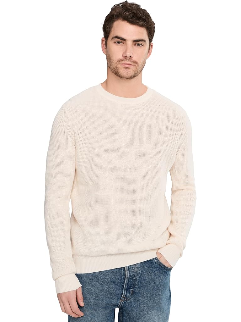 White Faherty Sunwashed Crewneck Sweater