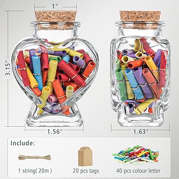Amazon.com: Honeymoon Sand Keepsake Jar 2025, 20 Pack Heart