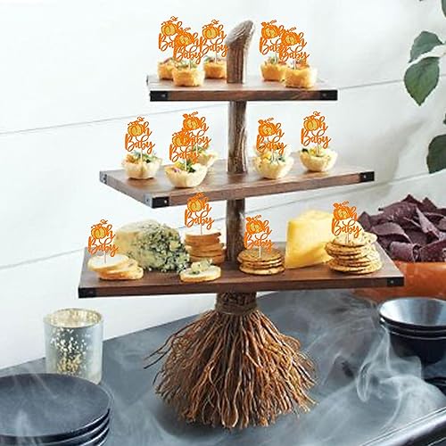 Miniatura 104 de Paquete de 24 adornos para cupcakes de calabaza con purpurina para cupcakes de calabaza para Acción de Gracias, baby shower, decoración de cupcakes