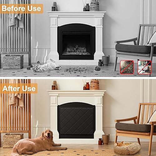 Miniatura 6 de MyLifeUNIT Funda magnética para chimenea, manta de chimenea de 36 x 30 pulgadas para sala de estar, mantiene fuera las corrientes de aire en