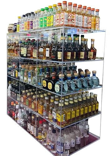 Exhibición comercial al por menor para mini muestreador 1.7 fl oz Licor Shot Botellas de avión Nips Rack También cualquier otro punto de venta