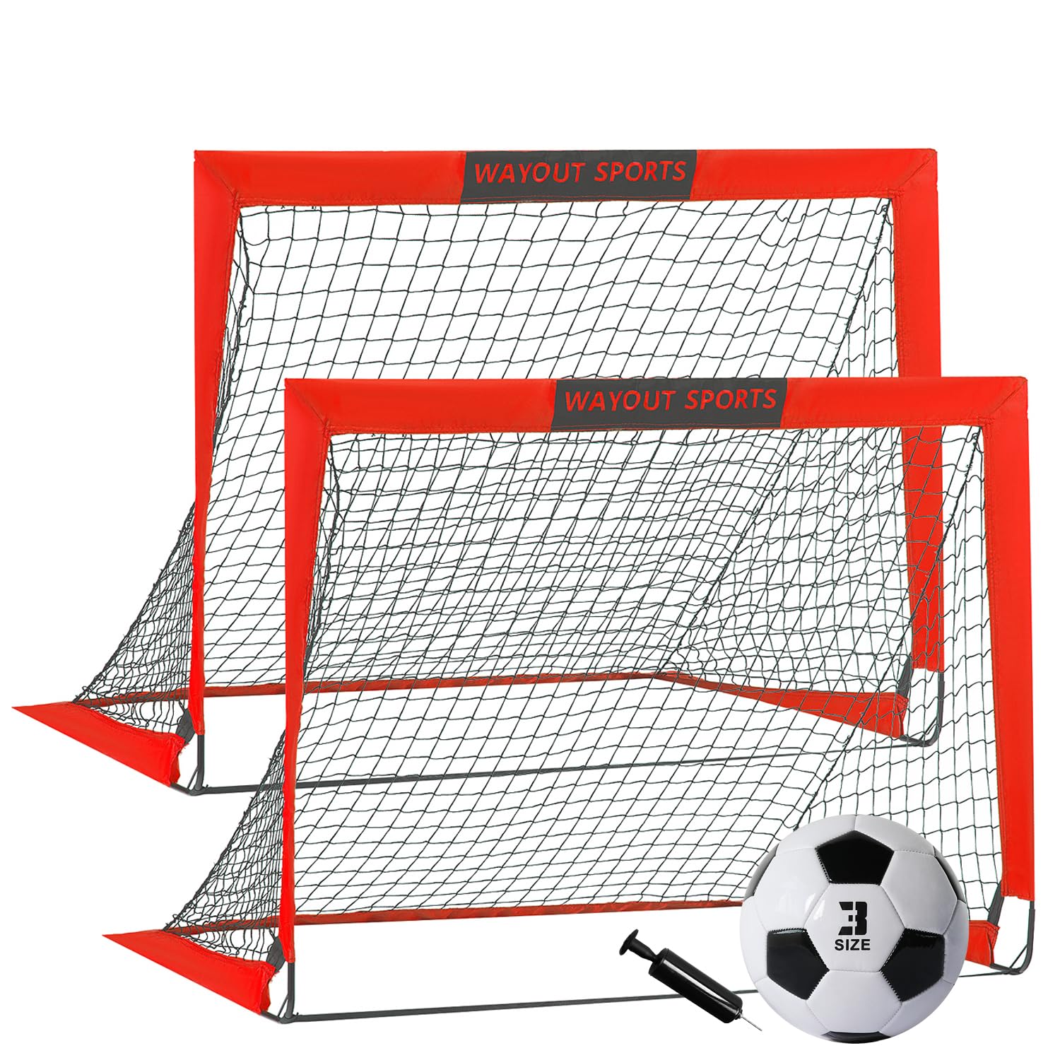 Wayout Sports - Foldable Football Goals for Children and Adults