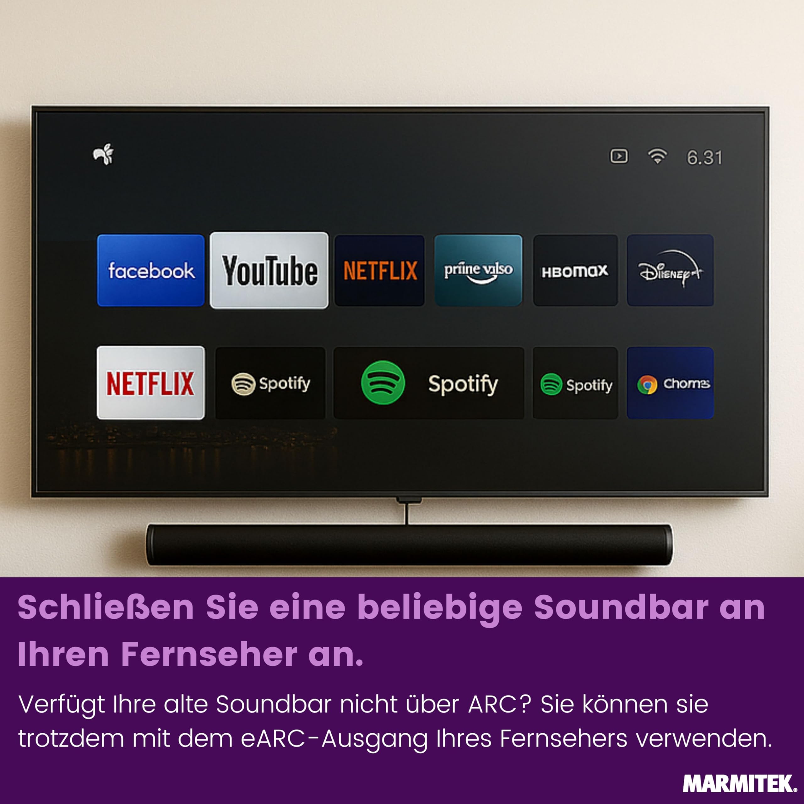 Marmitek Connect AE34 - eARC HDMI Audio Extractor - Konverter für 2 Systeme | Konverter für zwei Audiosysteme am TV mit AV-Receiver + Soundbar, 8K 60Hz, EDID, HDMI 2.1, Dolby Atmos, digital & analog