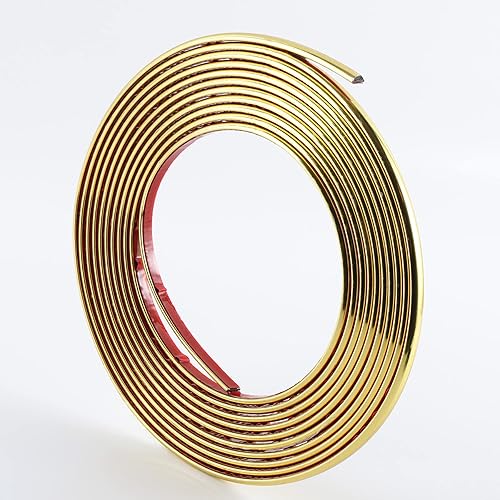 Miniatura 2 de Gaahing Moldeo de despegar y pegar de 32.8 pies y moldura de pared, tira decorativa flexible y autoadhesiva para azulejos, espejos, techo, piso,