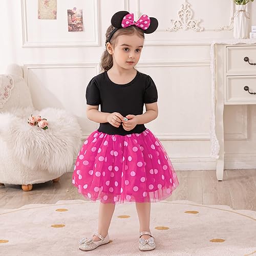 Miniatura 10 de Dressy Daisy - Vestido de tul para bebé o niña, con diseño de lunares, para fiesta de cumpleaños o de disfraces, talla 12meses a 5años