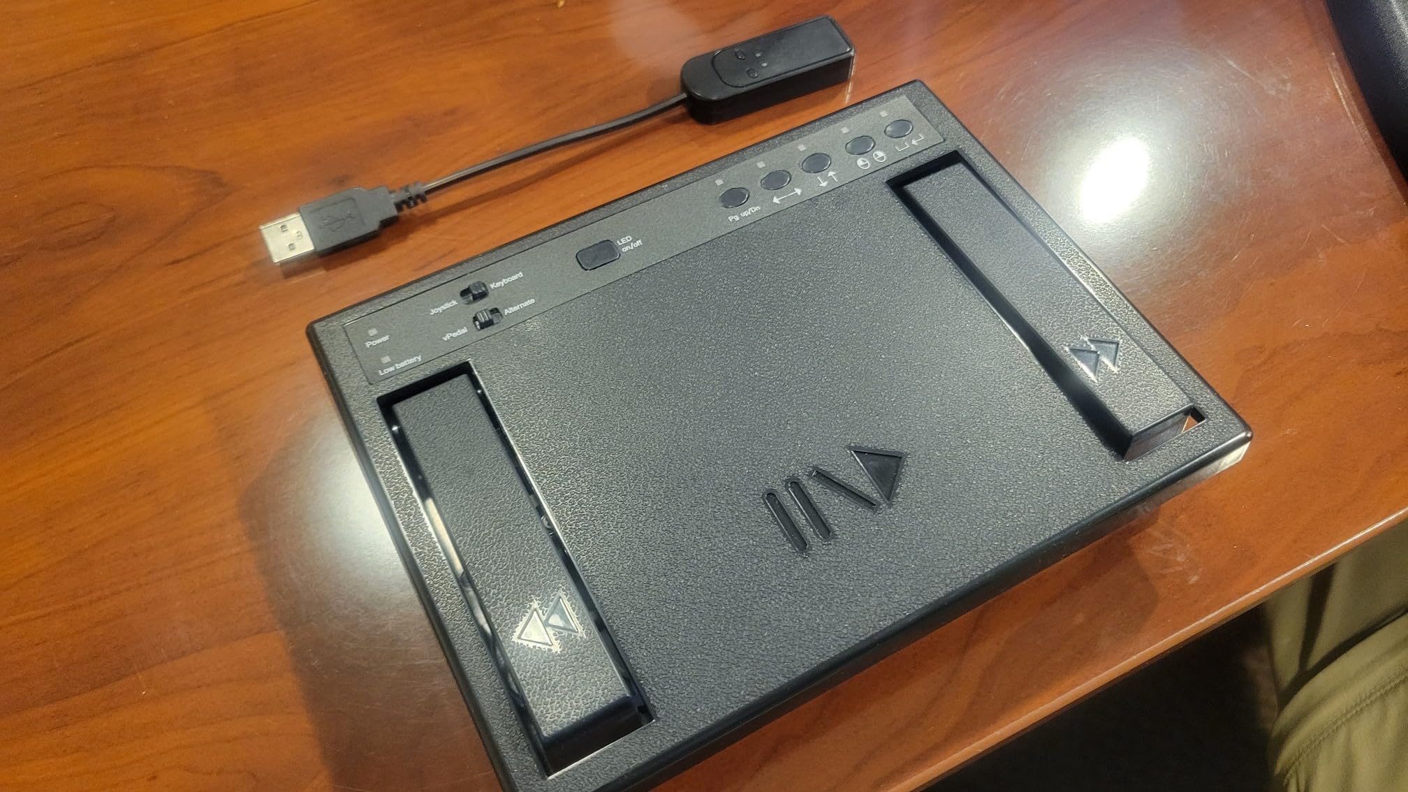 V-pedal Vpedal Wireless Transcription Foot Pedal, 3 Function, Black