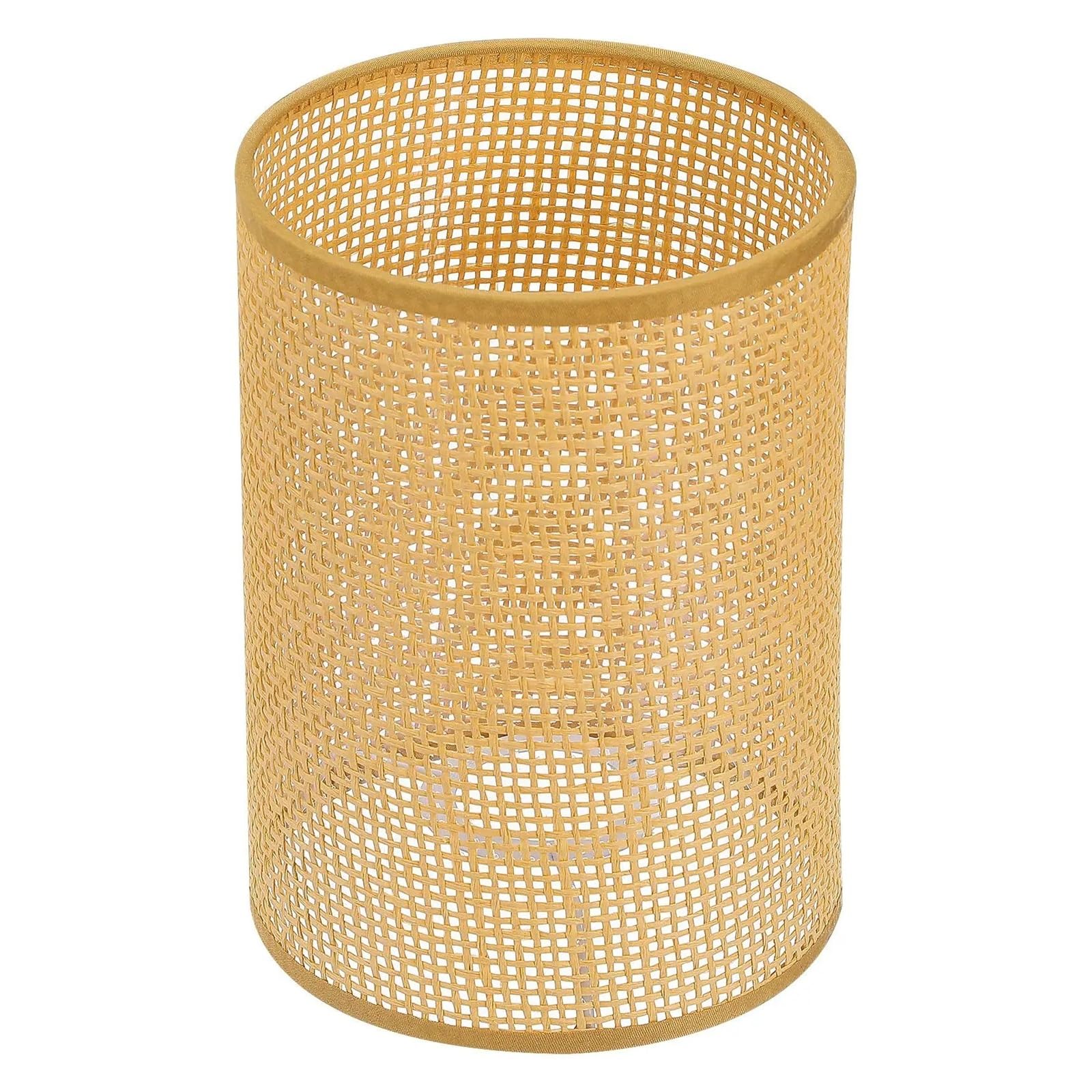 Luxemetals One Color Light Brown Woven Rattan Lamp Shade For Table And Floor Lamps