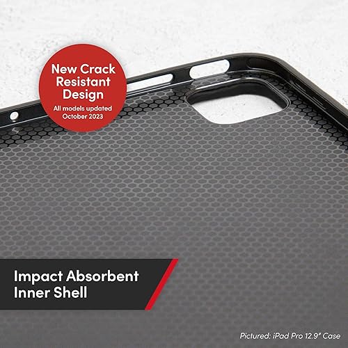 Miniatura 7 de Casemade Funda de cuero real para iPad Pro de 12.9 pulgadas (modelos de 56 generación 20212022), funda delgada de primera calidad, funda inteligente